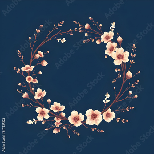 circular, roundborder, floralwreath, ringframe, hoop, medallion, badge, emblem, crest, seal, laurel, symmetry, balanced, centerpiece, ornamentation, vintageframe, classicframe, elegantframe, decorativ