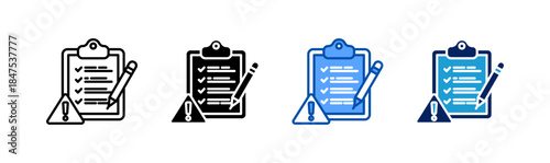 Risk Assessment icon set multiple style collection