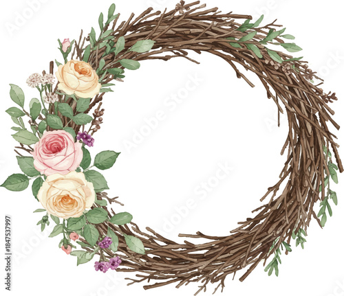 Watercolor floral vector collection. Huge set of hand painted colorful roses, sunflowers, lilies, tulips, and garden wildflowers isolated on white background.