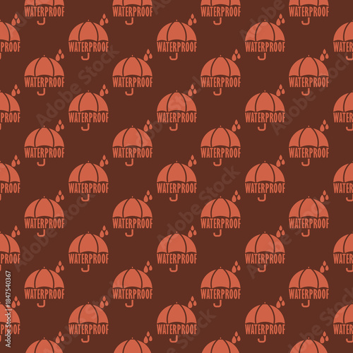 Waterproof Umbrella seamless pattern isolated on color background