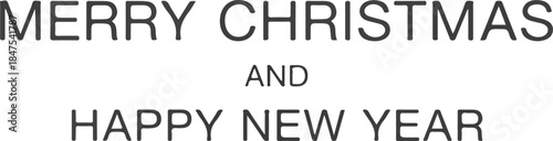 Merry Christmas and Happy New Year Festive Greetings for the Holiday Season