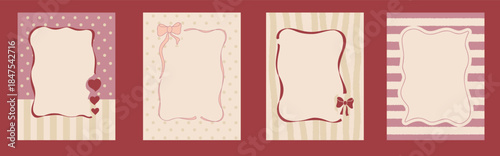 Whimsical coquette frame designs for a delightful bachelorette celebration