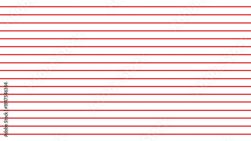 Seamless red and white striped pattern background, horizontal lines, classic design, minimal style, symmetrical, repeatable.