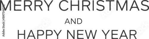 Merry Christmas and Happy New Year Festive Greetings for the Holiday Season