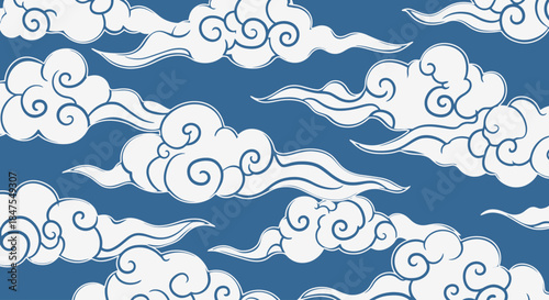 Batik Mega Mendung Decorative Background