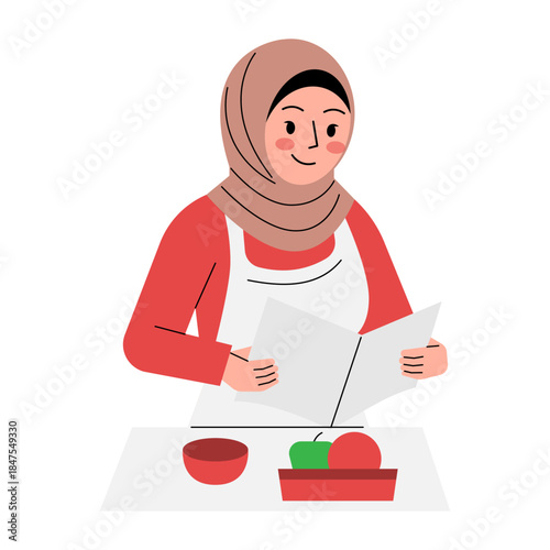 Woman Holding Recipe Book
