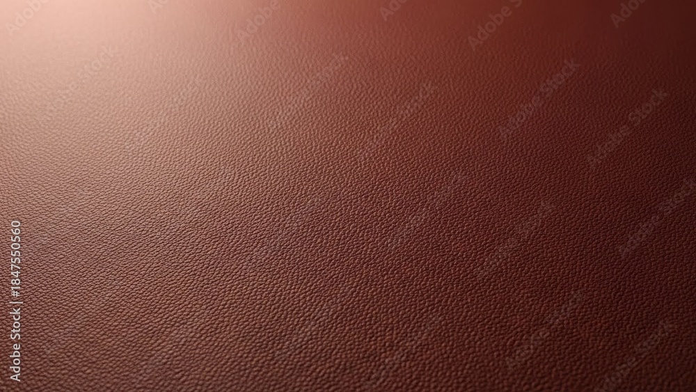 Fototapeta premium Close up of dark red burgundy leather texture with fine grain and side light. Sophisticated material background for luxury automotive interiors, fashion, and premium branding.