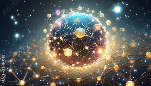 抽象的な白い光の輪