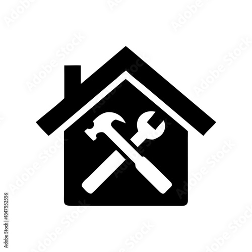 A home repair icon bold outline vector illustration design