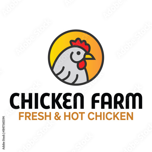 Creative hen face logo vector for restaurants, organic food brands, poultry farms, and farm-to-table businesses, ideal for fresh food branding, mascots, and rustic identities