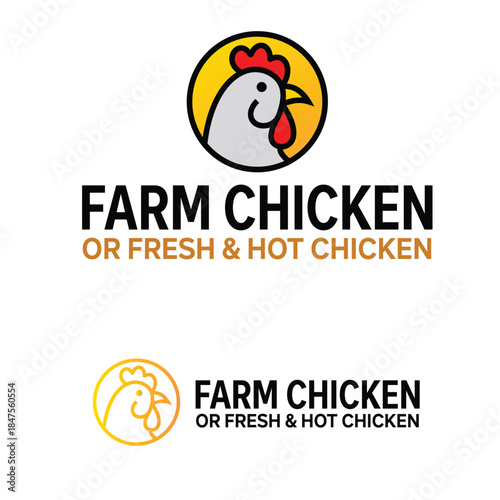 Creative hen face logo vector for restaurants, organic food brands, poultry farms, and farm-to-table businesses, ideal for fresh food branding, mascots, and rustic identities