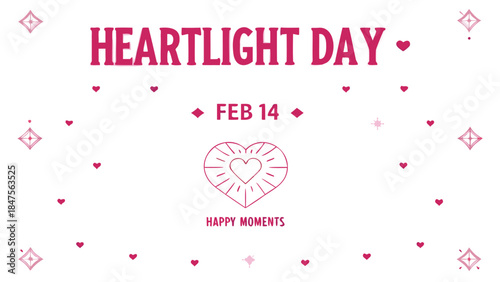 A valentine's design with sketchy coral pink star on white background for heartlight day on february 14th