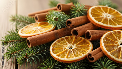 Festive Spices and Evergreen Holiday Arrangement