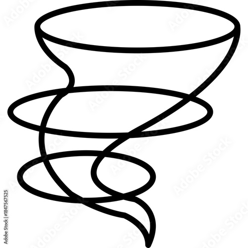Dynamic Tornado Symbol Icon