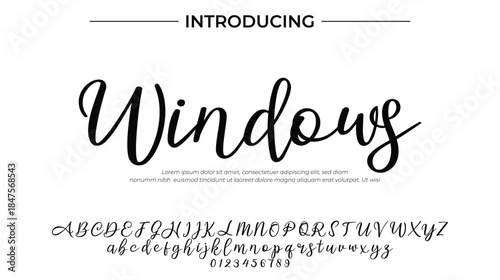 Windows - Elegant Script Font for Smooth Handwritten Design and Creative Typography