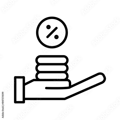 Commission Illustration Icon Outline