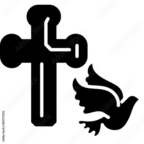 Holy Cross with Dove Icon