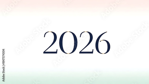 Minimal modern design showcasing New Year 2026 typography
