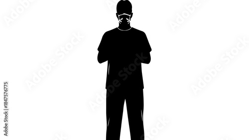 Man with arms crossed with transparent background