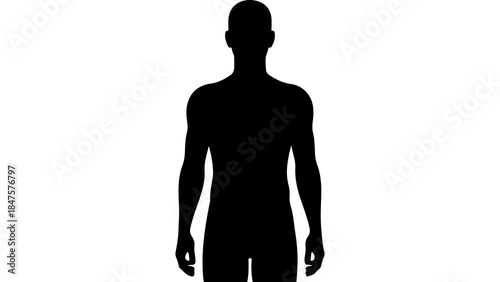 Male figure silhouette with transparent background