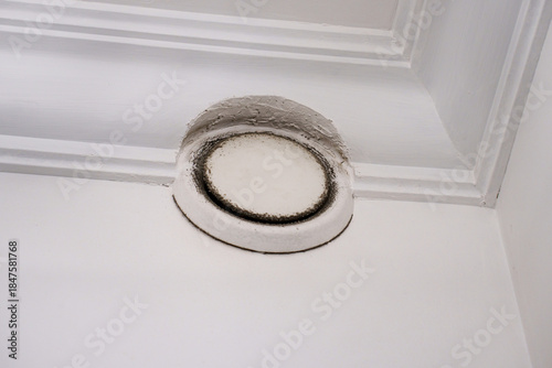 Ventilation system view from below in a kitchen area