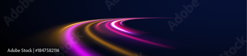 Color swirl road line motion streak fast bright highway.
