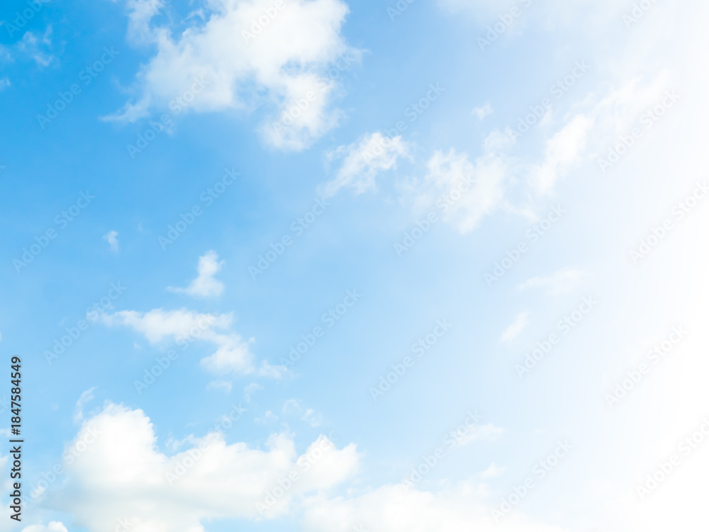 Fototapeta premium Sky cloud blue nature background paronama web cloudy summer winter season day, light beauty horizon spring brigth gradient calm abstract backdrop air nature view wallpaper landscape environment