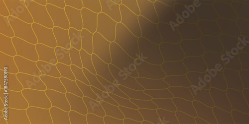 Honeycomb pattern. yellow brush stroke pattern in the shape of a honeycomb. orange background. Vector illustration
