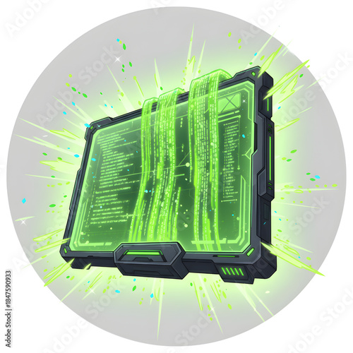 Encrypted Data Server Cyber Security Icon