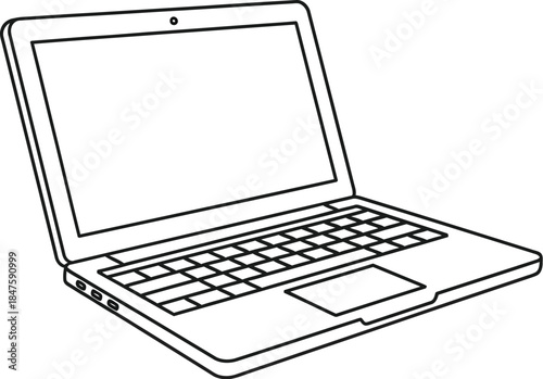 Laptop computer with blank screen
