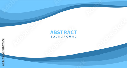 abstract wave fluid background with blue on white background. Dynamic shapes composition. Vector illustration.