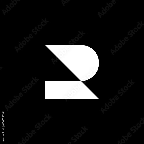 A futuristic Letter R built from clean, solid blocks. Excellent for digital security firms or modern software development.