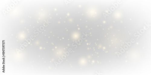 Radiant golden dust glows with sparkle, glitter, shimmer, twinkle across blurred bokeh, surrounded by sparks, luminous highlights, soft flare for Christmas and New Year mood. PNG illustration.