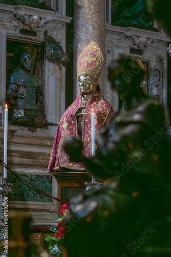 Naples, Italy. St. Gennaro statue.