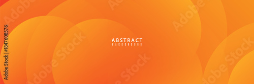 Minimal geometric background. Orange elements with fluid gradient. Dynamic shapes composition. simple design