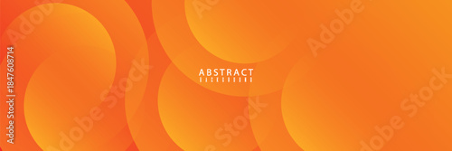 Minimal geometric background. Orange elements with fluid gradient. Dynamic shapes composition. suit for media in product design