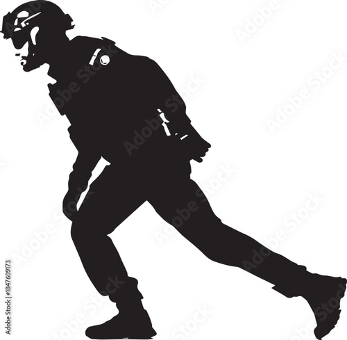 SPECIAL MISSION COPS WITH COVERING POSE SILHOUETTE