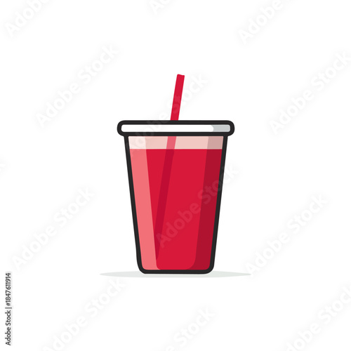 2D flat vector illustration of Soft Drink, designed in a clean icon style and isolated on a white background.
