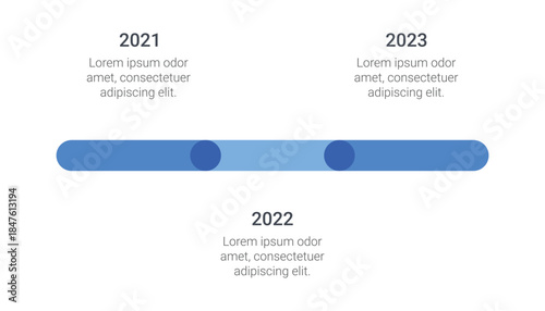 Simple Business Timeline Infographic Template with Milestone 3 Years