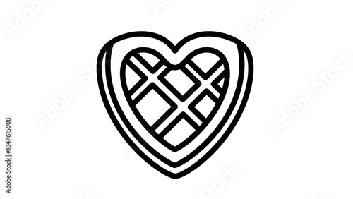 Minimalist Heart-Shaped Maze Design Illustrating Complexity of Emotions