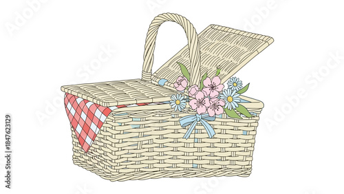 Single picnic basket, spring vibe