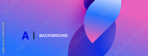 Abstract gradient background. Blue, purple hues blend smoothly. Text reads AI BACKGROUND in white. Minimalist design, modern aesthetic.