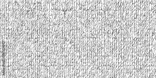 Black and white textured pattern of overlapping curved strokes resembling scales or feathers monochrome