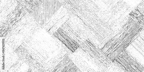 Black and white diagonal hatching pattern on rectangular shapes abstract background