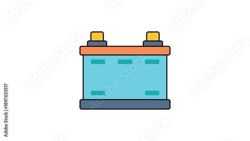 Colorful battery icon for energy concepts