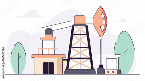 Industrial Oil Pumpjack Tower for Energy Extraction and Production