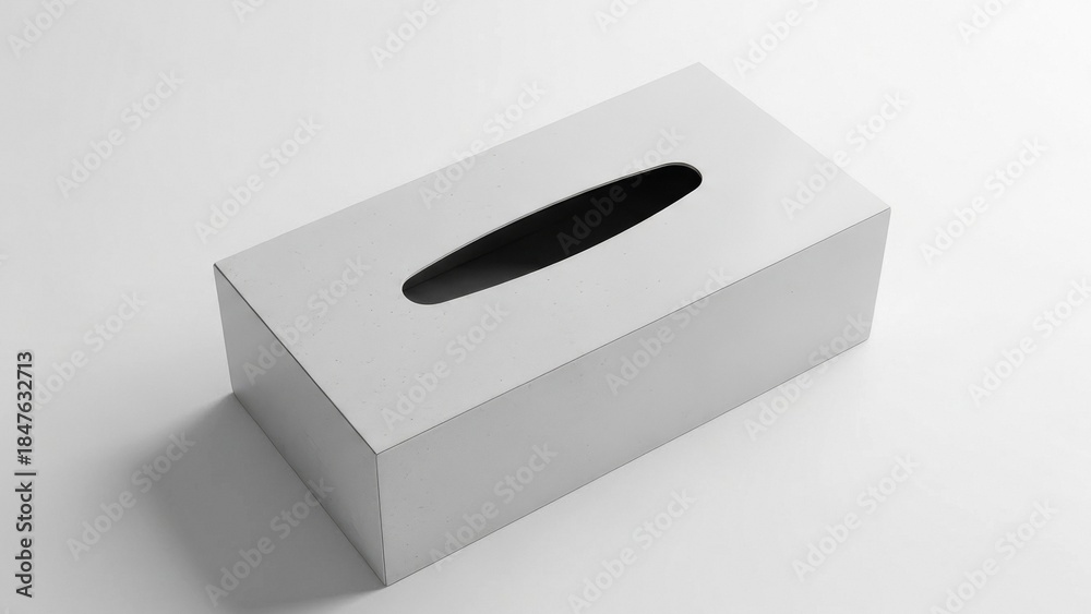 Fototapeta premium Minimalist White Rectangular Tissue Box