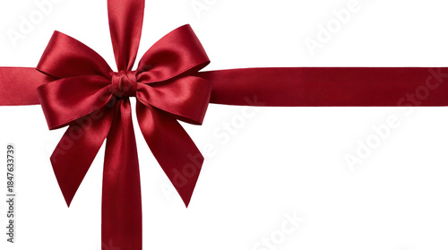 red bow on white background