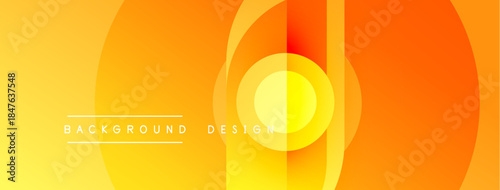 Abstract gradient layers create dynamic visual effect. Warm colors dominate composition, suggesting energy, optimism. Text labels background, design.