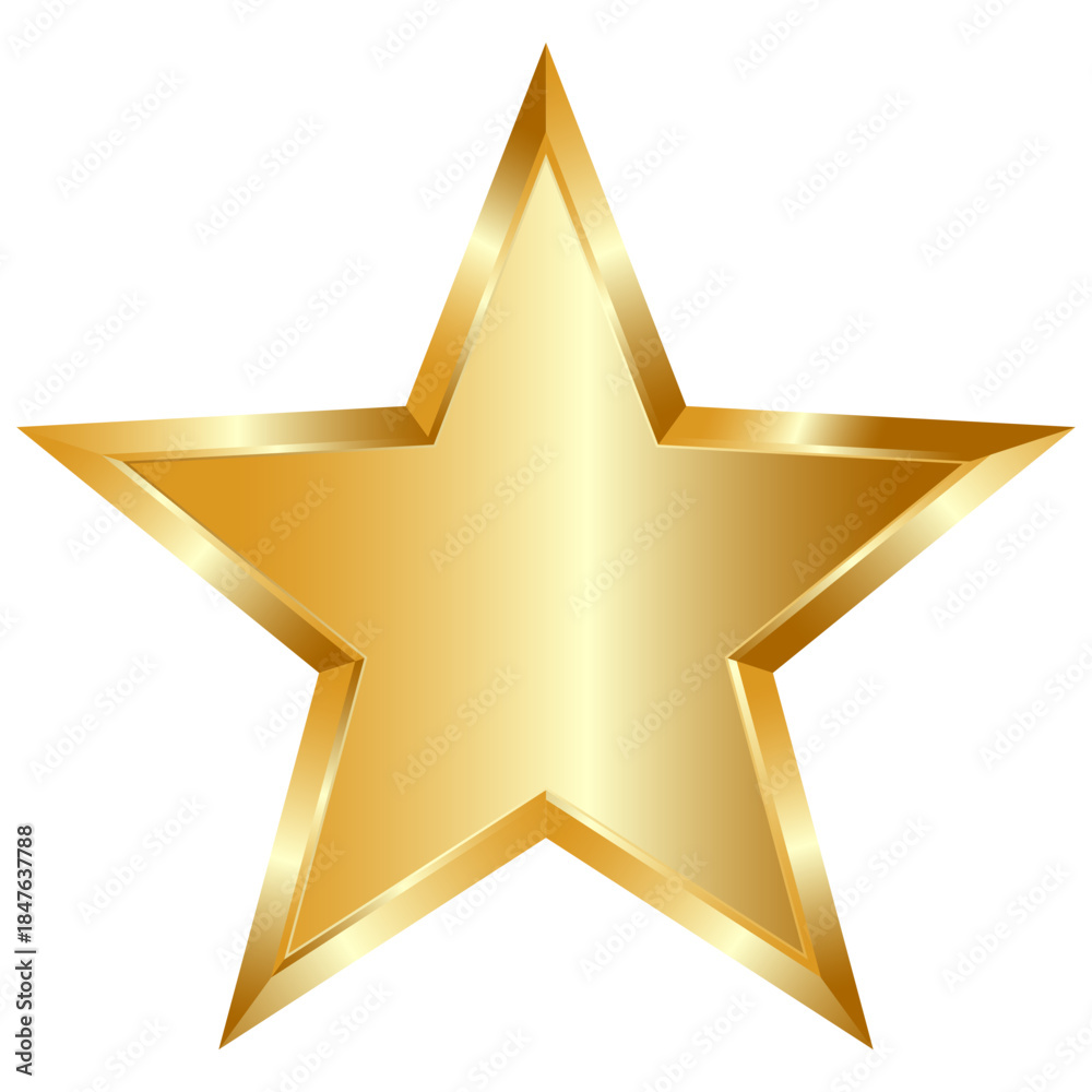 Obraz premium gold star shape